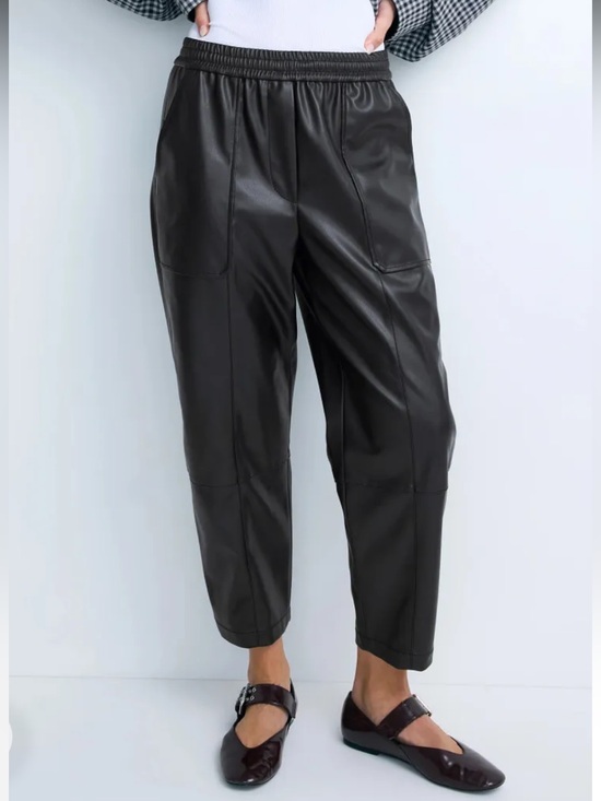 3.1 Phillip Lim Pants - 3.1 Philip Lim NWT Faux Leather Barrel Leg Pull On Trousers Balloon Pants Size M